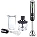 XIXIDIAN Mezclador de Mano, licuadora de Manos de inmersión de 600 W de 2 velocidades, Set de 4 en 1 Incluye el helicóptero de Alimentos sin BPA/batidor de Huevos/Vaso,