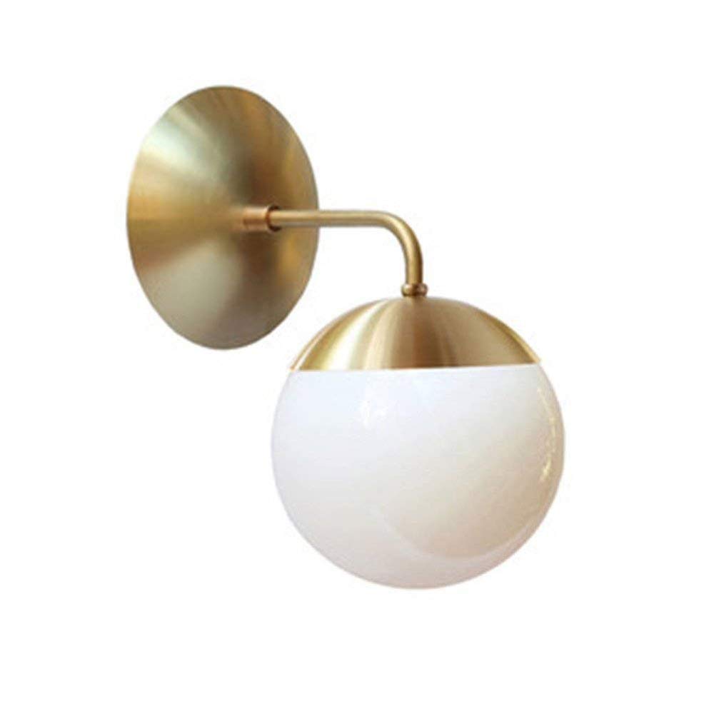 HPTHLY Wall Mounted Light Copper Glass Ball Wall Lamp Magic Bean Globe Molecular Brass Wall Light Sconce Wrought Iron Personality Creative Lighting Wall Lam