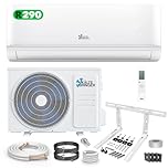 Kältebringer R290 Split Klimaanlage - 12000 BTU - 3,4 kW - Propan Klimagerät mit Heizfunktion, WiFi & App, bis 55qm, sehr leise - 5m Kupferleitung, Kältemittel R290, Montagematerial, Wandhalterung