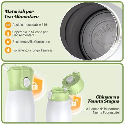 Scaldabiberon Portatile 500ml, JDZ Scalda Biberon Neonato Portatile