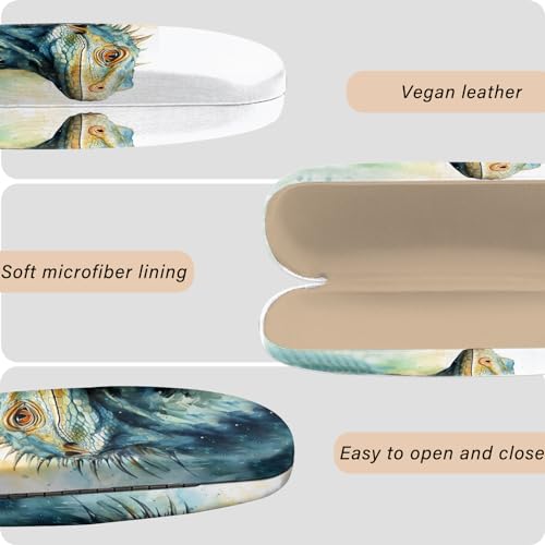 Image of Eyeglasses Case Hard Shell Protective Case for Glasses Eyeglass Box with Cleaning Cloth for Boys Men Man Cute Aesthetic