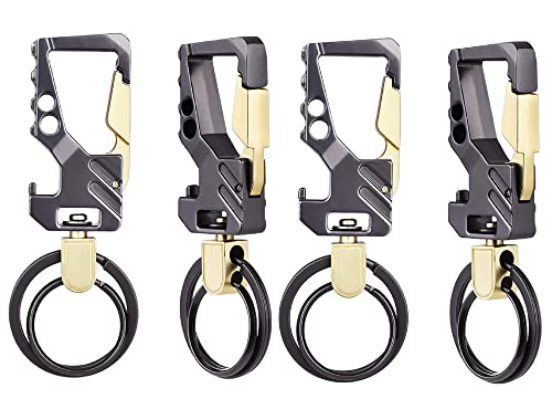 Image of Contacts Heavy Duty Stainless Steel Keychain with Bottle Opener for Men and Women-Gun Metal Gold(Pack 4-New)
