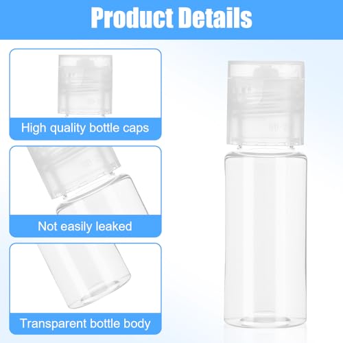 SHENLIU 12 Pcs 15ml Transparent Flip Top Travel Squeeze Bottles, Reusable Cosmetic Containers for Shampoo, Shower Gel, Lotion3