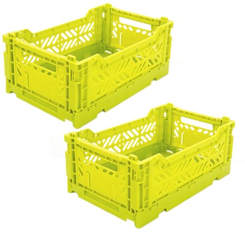 LIYIVNAA �܂肽���ݎ��ςݏd�ˉ\ �v���X�`�b�N�X�g���[�W�N���[�g�r�� �܂肽���ݎ��o�X�P�b�g �ȃX�y�[�X �I�[�K�i�C�U�[ �ςݏd�ˉ\�ȃR���e�i �n���h���t�� �I/�����o��/�f�X�N/�N���[�[�b�g�p�p�b�N2�A10.62�C���`×6.69�C���`×4.3