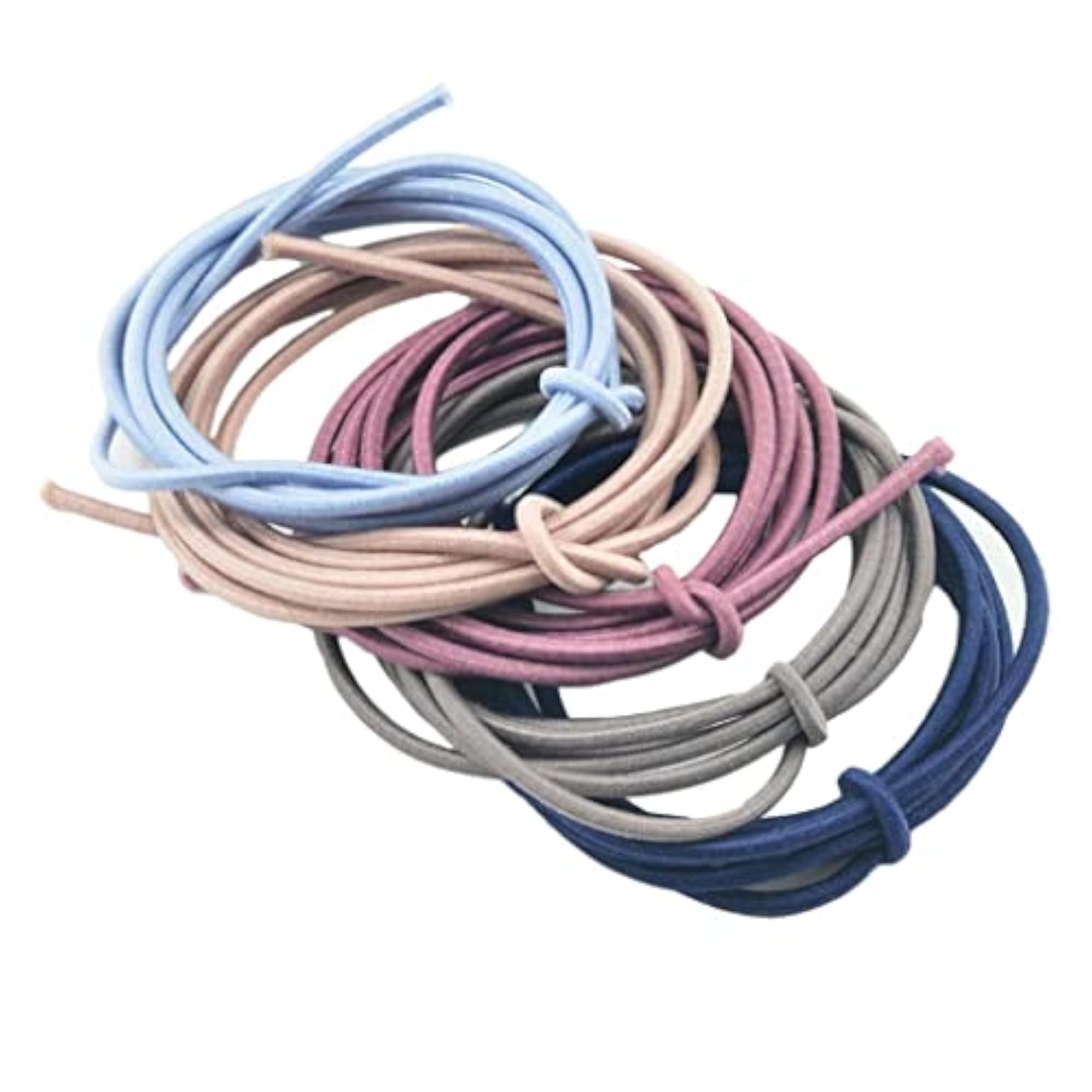 3x 5 Meters Mixed High Resilience Hairband Ponytail Holder