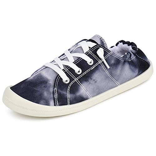 Image of JENN ARDOR Women's Low Top Canvas Slip On Sneaker Comfort Casual Shoes Walking Flats