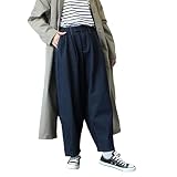 [セレクトリベリー] サーカスパンツ ワイドパンツ レディース ウエストゴム 股下丈58cm 曲線美A仕様 アンクル丈 デニム パンツ ゆったり 大きいサイズ S-LL 女性 主婦春 夏 秋 冬 W-4466-58 ワンウォッシュ S