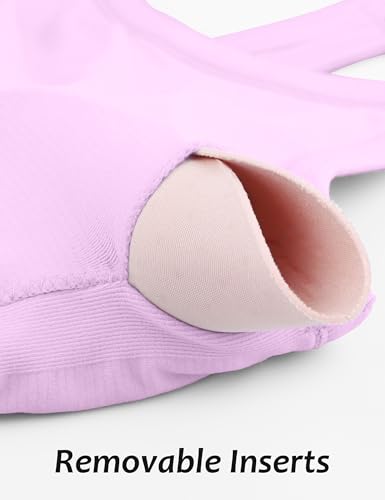 Image of MathCat Workout Tank Tops for Women with Built in Bra, Sleeveless Gym Tops Seamless Racerback Athletic Yoga Shirts