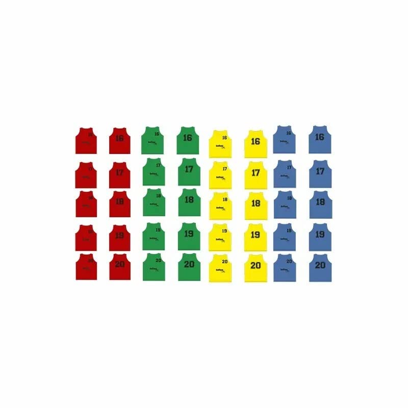 Chaleco Marca Softee Modelo Set 5 Petos Softee Numerados del 16 Al 20