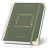 Aesthetic Daily Planner And Notebook With Hourly Schedule - Beautiful Spiral To do List Notepad For Work/Home to Organize Tasks And Appointments - Stylish School/Office Supplies Book For Women