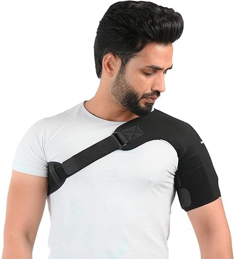 Shoulder Support Brace for Men & Women – Pain Relief & Support for Rotator Cuff, AC Joint & Dislocated Shoulder – Adjustable Shoulder Support Strap | Neoprene Foam | Universal Fit Both Left & Right Side