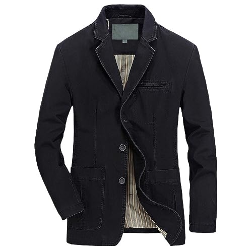Casual Cotton Blazer for Men Button Down Suit Jacket Sport Coats Formal Dress Suir Blazer Jackets Work Jacket Coat