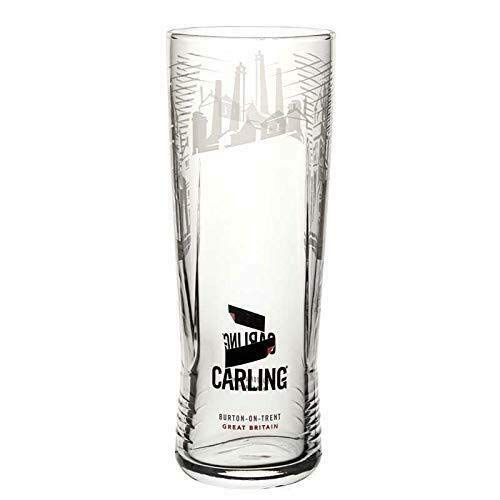 Carling Personalised 1 Pint Branded Lager or Beer Glass with Gift Box, Engraved - Enter Your Own Custom Text