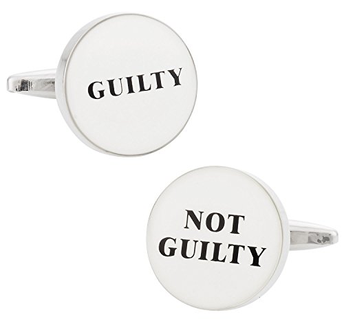 Guilty Not Guilty Cuff Links Judge Lawyer Attorney Legal Cufflinks with Travel Presentation Gift Box