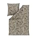 Produktbild ESTELLA Feinflanell Bettwäsche Fano Khaki 1 Bettbezug 155 x 220 cm + 1 Kissenbezug 80 x 80 cm