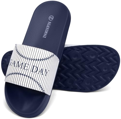 INMINPIN Kids Boys Girls Ball Sprots Slides Sandals Ultra Comfortable Beach Pool Shower Shoes House Slide Indoor Outdoor for Sports Fan3