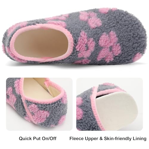 Fires Womens Mens Slippers with Rubber Sole Soft-Lightweight House Slipper Socks Around House Shoes Non Slip Indoor/Outdoor2