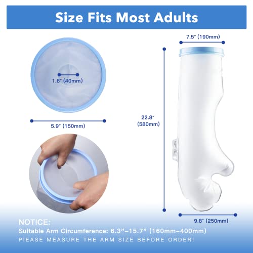 Opove Waterproof Cast Cover For Shower, Adult Half Arm Cast Protector For Wounded Hand, Wrist, Or Forearm #TOP1