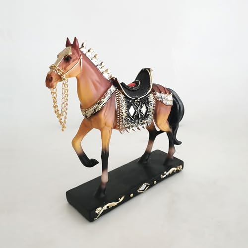 Estatua de Caballo Marrón para Decoración de Hogar miniatura 4