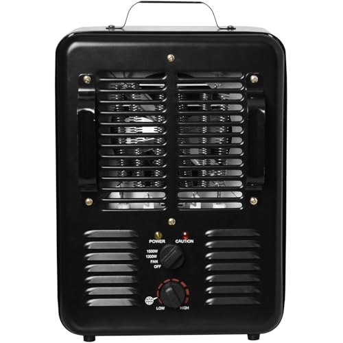 Lifesmart 1500W Milkhouse Utility Heater, Supplemental Heat for Garage, Basement, Office, Small Spaces, Electric Portable Space Heater
