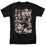 Popfunk Bleach Anime Characters T Shirt & Exclusive Stickers (X-Large) Black