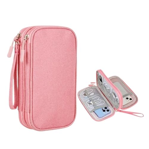 Bolsa organizadora de viaje para evitar enredos de cables con almacenamiento impermeable negro 4