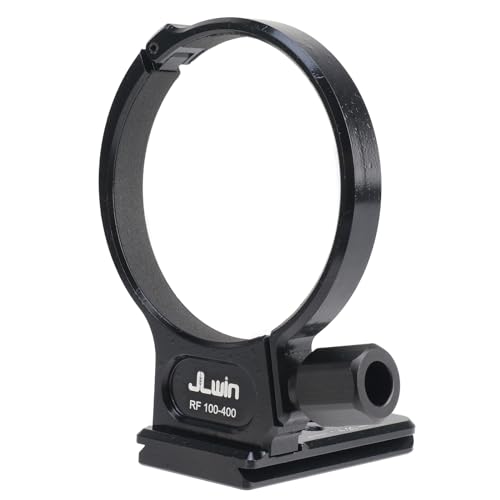 FocusFoto Anillo de Montura para Trípode Metal para Lente Canon RF 100-400mm F/5.6-8 IS USM, Base Inferior con Roscas 1/4" y 3/8" y Placa Dovetail de Liberación Rápida Compatible con Trípodes Arca-Swiss miniatura 2
