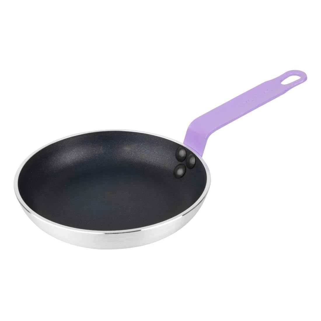 Hygiplas Frypan Aluminium Non - stick Teflon Plat Plus Purple Handle - 200x35mm