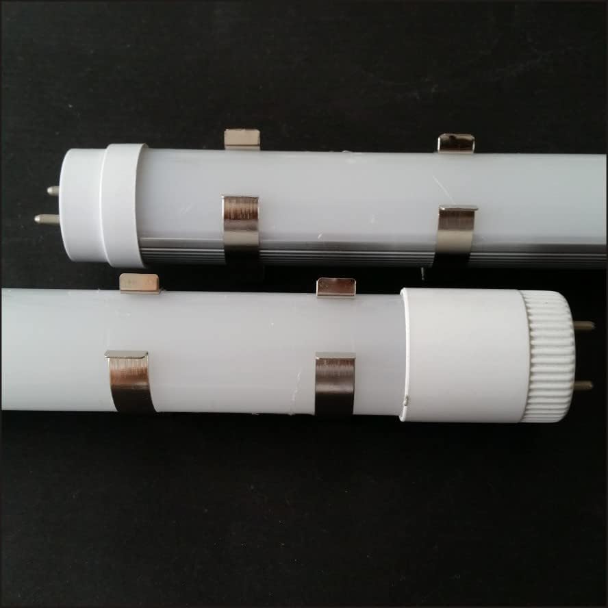 Miniatura 4 de RTNLIT Paquete de 50 soportes de clips T8 U para bombillas LED de 8 pies y accesorios de montaje de tubos fluorescentes, abrazaderas de níquel de
