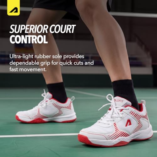 Image of Boldfit Badminton Shoes for Man Lightweight Non Marking Shoes for Badminton Breathable Anti Skid Shoe for Man Shuttle Non Marking Indoor Shoe for Pickleball, Tennis, Padel