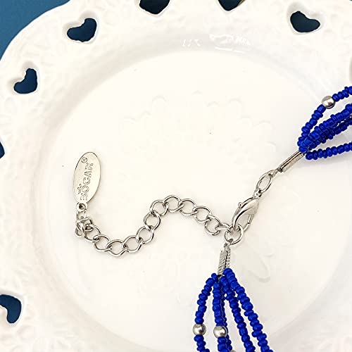 Bocar NK-10376 Multi Layer 5 Strand Statement Collar Beaded Necklace thumb #5