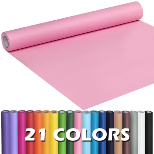 Catálogo de Papel rosa los mejores 5. 42 PH PERKHOMY - Papel Kraft Rosa Claro, 17.5 x 960 pulgadas (80 pies), 80 Hojas, 80 g/m², para Envolver Regalos y Arte