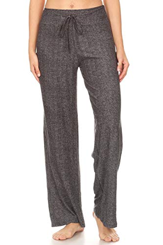 Image of Leggings Depot Women's Wide Leg Drawstring Pajama Pants for Lounge, Sleep | Soft, Breathable Poly-Span, Drawstring Waist, Comfy, Casual, Yoga, Everyday