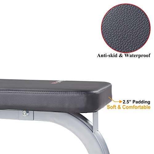 Flat Weight Workout Bench, Cheertran 700LBS Exercise Bench for Weight Training and Ab Exercise - Utility Workout Benches for Home