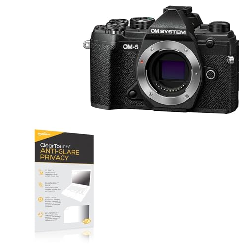BoxWave Screen Protector Compatible with OM System OM-5 - ClearTouch Anti-Glare Privacy (2-Pack), Privacy Screen Protector Flexible Film Anti-Glare