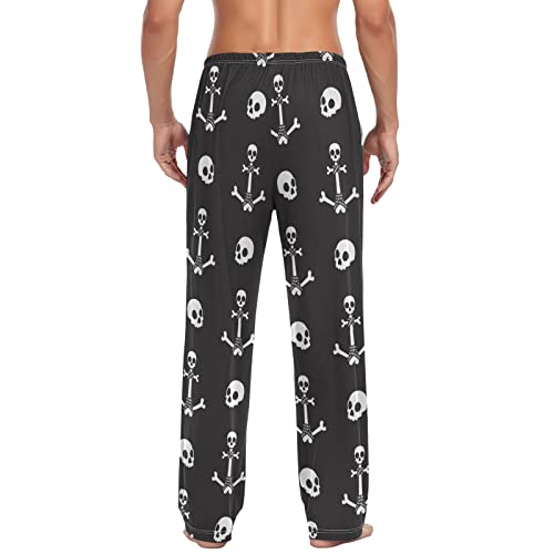 White Black Plaid Men's Pajama Bottoms Pants for Men Soft Men's Separate Bottoms Lounge Pants4