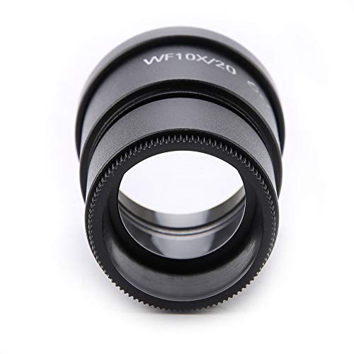 Image of ZJchao 10X Stereo Microscope Eyepiece, 2 pcs WF10X /20, Black, Optical Glass + Metal, Triocular Binocular Stereo Microscope, 30mm Mounting Size