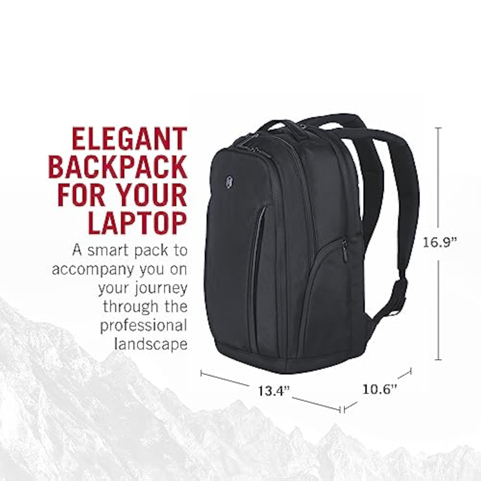 Swiss Designed Altmont Professional Essential Laptop Backpack, 24 Litres Black