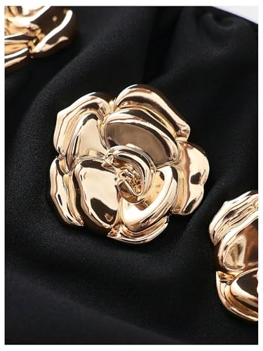 WDIRARA Women's 3D Floral Slit Bodycon Midi Skirt High Waisted Casual Dressy Pencil Skirts3