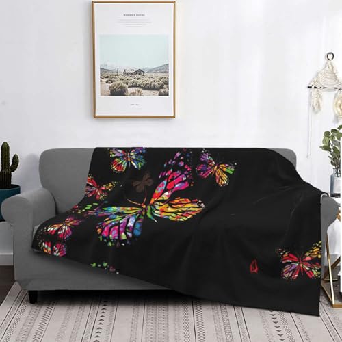 Couverture de lit EdWal en microfibre légère imprimé papillon - 5
