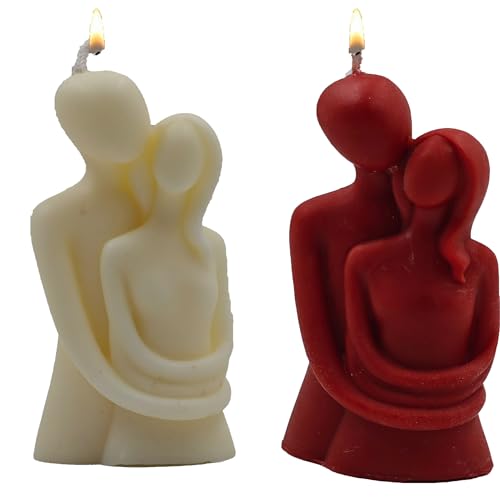 Image of Ein Sof Valentine Day Special Love Couple Candle - Scented Valentine's Day Decoration Items, Romantic Gift for Girlfriend Husband Wife Boyfriend, 10-12 Hour Long Burning Candles