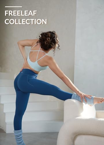 Image of baleaf everleaf Women's Sports Bra Longline, Molded Cup Yoga Bra Thin Strap Low Impact Workout Crop Tank Tops