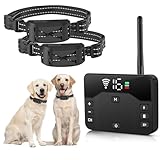zvsay Wireless Dog Fence System for 2 Dogs, 2025 Newest Electric Fence for Dogs, Portable 2 in 1 Waterproof Training Shock Collar with Remote Control,Perimeter Dog Collar Up to 985ft Adjustable