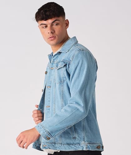 Jean Jacket For Men - Classic Trucker Style Regular Fit Casual Outerwear Button Down Cowboy Cut - Men's Denim Jacket2