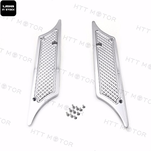 Compatible con cubiertas de pestillo de alforjas cromadas Billet para H-D Street Glide 1993-2013 miniatura 3