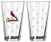 Boelter Brands St. Louis Cardinals Glass Pint Satin Etch 2 Piece Set, One Size (Pack of 2), Clear