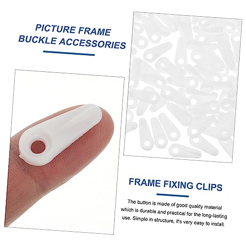 Image of Veemoon 100pcs Photo Frame Buttons Durable Hanging Photo Accessories for Frame Backboard Fixing Reliable Turn Buttons for Easy Picture Replacement and Craft Projects
