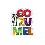 Cozumel Mexico Outline, 3 inch Sticker, S501 (Waterproof Vinyl Decal for Car, Water Bottle, Laptop, iPad...