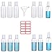 12*100ml Flaconi Vuoti - Trasparente Bottiglie da Viaggio - Bottigliette Ricaricabili con Tappo a Pressione,Flacone Spray Vuoto, Atomizzatore Set Di Bottiglie Spray Da Viaggio con Imbuti e Etichette