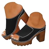 Hbeylia Women's Block Heel Sandals Platform Open Toe...